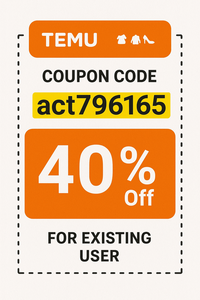 temu 40% of coupon act796165